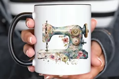 Watercolor Floral Sewing Machines PNG Clipart Product Image 3