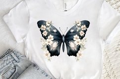 Floral Black Butterfly PNG Clipart Product Image 3