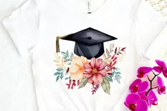 Floral Graduation Caps Sublimation PNG Clipart Product Image 3