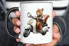 Squirrel Riding A Motorbike PNG Clipart Product Image 3