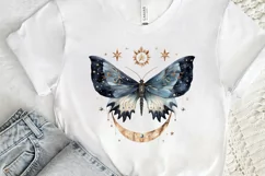 Fairy Night Moth and Moon PNG Clipart Product Image 3