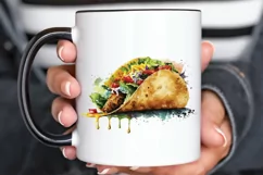 Watercolor Taco clipart png clipart Product Image 3