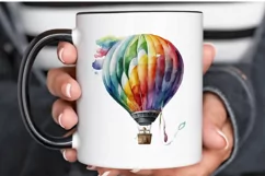 Watercolor Hot Air Balloon PNG Clipart Product Image 3