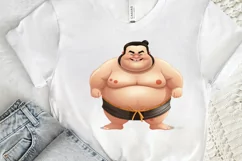Funny Japanese Sumo Wrestler PNG Clipart Product Image 3