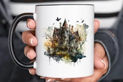 Watercolor Gothic House Clipart PNG Clipart Product Image 3