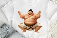 Funny Japanese Sumo Wrestler PNG Clipart Product Image 3