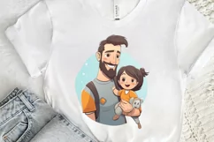 Dad and Daughter Father's Day PNG Clipart Product Image 3