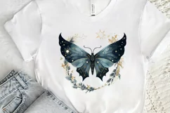 Fairy Night Moth and Moon PNG Clipart Product Image 3