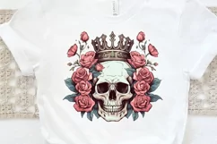 King Skull With Roses PNG Clipart Product Image 3