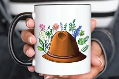 Watercolor Floral Hat Garden PNG Clipart Product Image 3