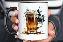 Watercolor Beer clipart png clipart Product Image 3