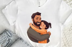 Dad and Daughter Father's Day PNG Clipart Product Image 3