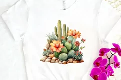 Cactus House Watercolor Sublimation PNG Clipart Product Image 3