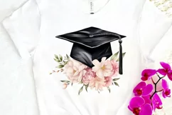 Floral Graduation Caps Sublimation PNG Clipart Product Image 3