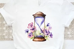 Hourglass Flower Watercolor PNG Clipart Product Image 2