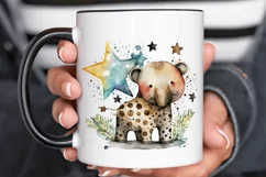 Watercolor cute animal superstar PNG Clipa Product Image 3