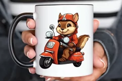Squirrel Riding A Motorbike PNG Clipart Product Image 3