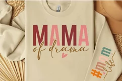 Mama of drama Sleeve SVG, Mom Sleeve SVG,Boho Mom Sleeve SVG Product Image 1