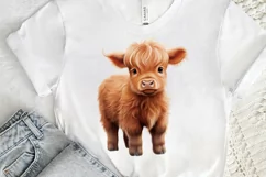Baby Highland Cow Illustrations PNG Clipart Product Image 3