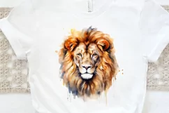 Watercolor Lion Wall Art PNG Clipart Product Image 3