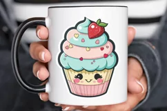 Cute Kawaii Cupcakes Valentine Stickers PNG Clipart Product Image 3