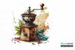 Watercolor Coffee Mill PNG Clipart Product Image 1