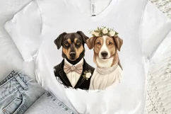 Dog Bride and Dog Groom PNG Clipart Product Image 3