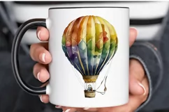 Watercolor Hot Air Balloon PNG Clipart Product Image 3