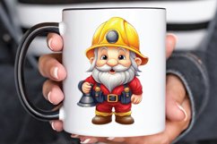 Funny Fireman Gnome Sublimation PNG Clipart Product Image 3