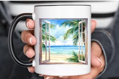 Ocean Window Watercolor PNG Clipart Product Image 3