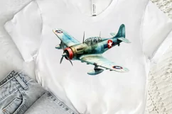 Fighter Aircraft Watercolor PNG Clipart Product Image 3