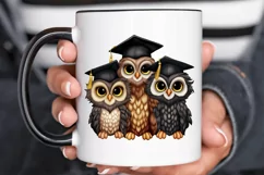 Graduation Owl Friends Sublimation PNG Clipart Product Image 3