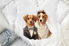 Dog Bride and Dog Groom PNG Clipart Product Image 3