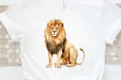 Watercolor Lion Wall Art PNG Clipart Product Image 3