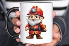 Funny Fireman Gnome Sublimation PNG Clipart Product Image 3