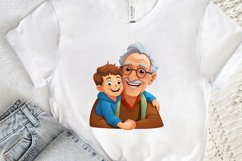 Happy Grandpa and Grandson PNG Clipart Product Image 3