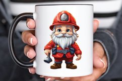 Funny Fireman Gnome Sublimation PNG Clipart Product Image 3
