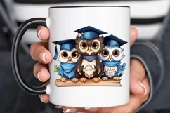 Graduation Owl Friends Sublimation PNG Clipart Product Image 3