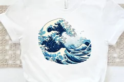 Japanese Kanagawa Wave PNG Clipart Product Image 3