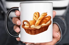 Bread Basket Watercolor Sublimation PNG Clipart Product Image 3