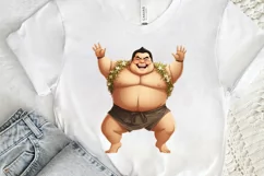 Funny Japanese Sumo Wrestler PNG Clipart Product Image 3