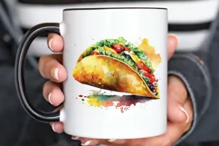 Watercolor Taco clipart png clipart Product Image 3
