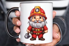 Funny Fireman Gnome Sublimation PNG Clipart Product Image 3