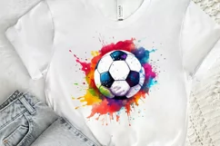 watercolor Football PNG Clipart Product Image 3