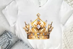 Birthday Queen Gold Sublimation PNG Clipart Product Image 3