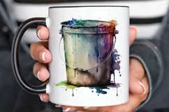 Watercolor Paint Bucket PNG Clipart Product Image 3
