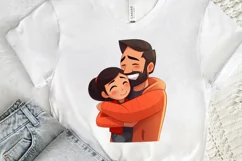 Dad and Daughter Father's Day PNG Clipart Product Image 3