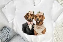 Dog Bride and Dog Groom PNG Clipart Product Image 3