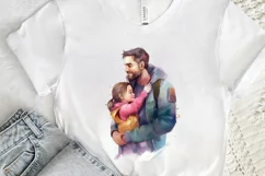 Dad and Daughter Father's Day PNG Clipart Product Image 3