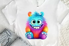 Cute Monster Watercolor Sublimation PNG Clipart Product Image 3
